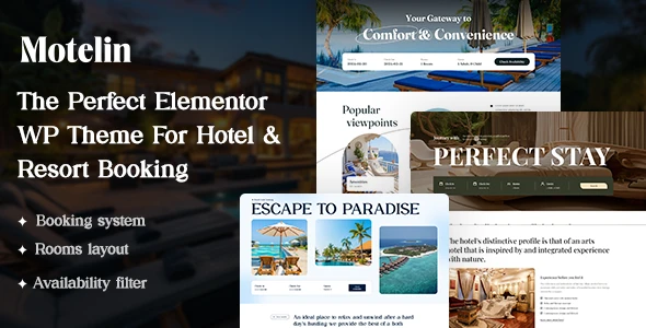 Motelin – Hotel & Resort Booking Elementor WordPress Theme